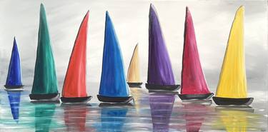 Original Impressionism Boat Paintings by Aisha Haider