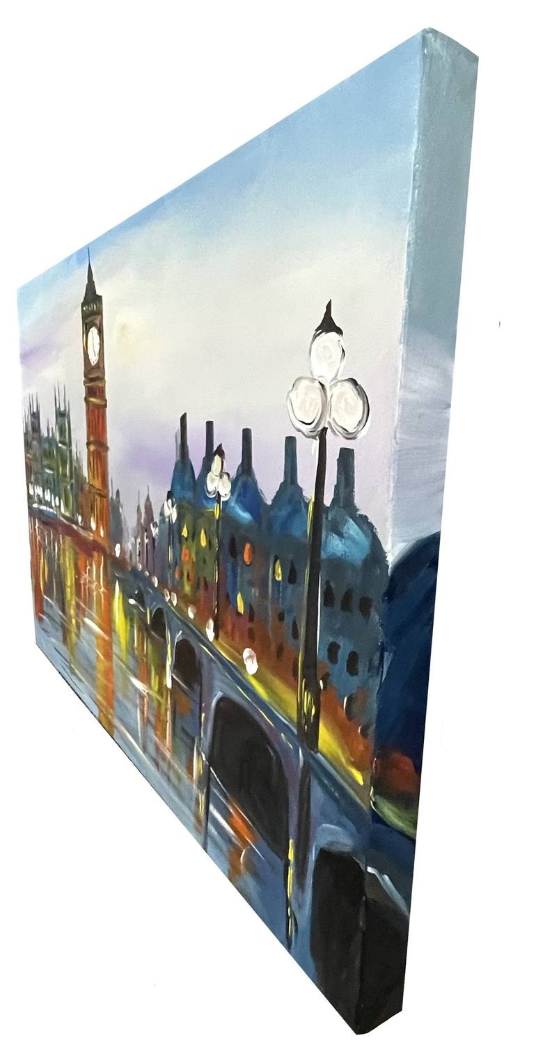 Original Impressionism Architecture Painting by Aisha Haider