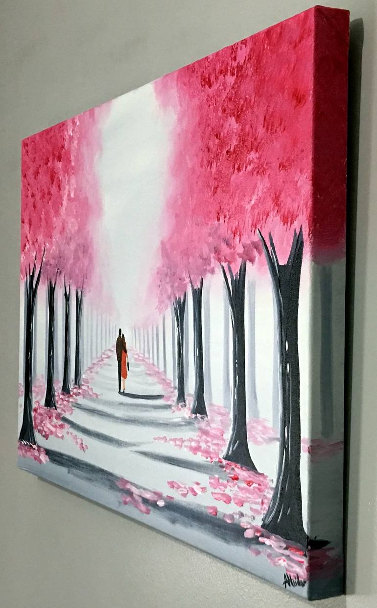 Original Impressionism Landscape Painting by Aisha Haider