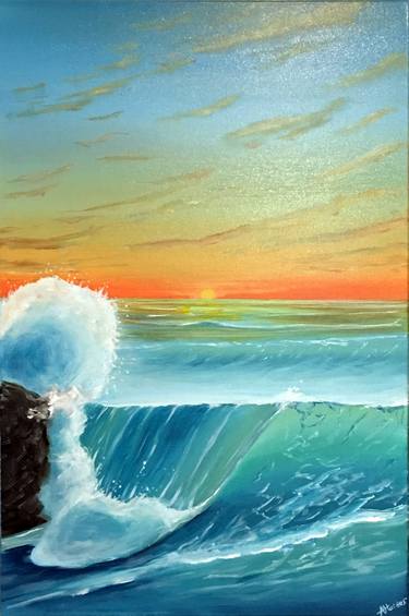 Original Impressionism Seascape Paintings by Aisha Haider