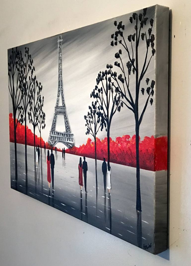 Original Impressionism Cities Painting by Aisha Haider