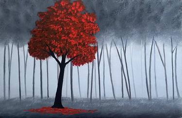 Saatchi Art Artist Aisha Haider; Painting, “Red Tree” #art