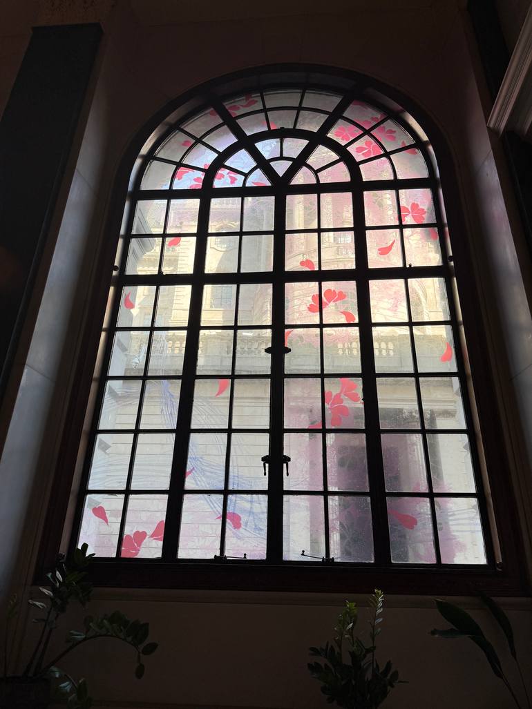 Original Abstract Expressionism Floral Printmaking by Hiroko Imada