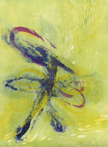 Original Abstract Expressionism Abstract Printmaking by Hiroko Imada