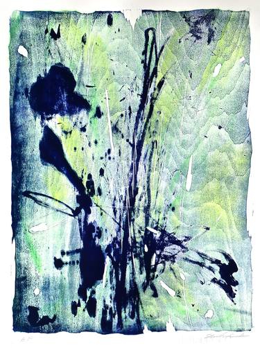 Original Abstract Nature Printmaking by Hiroko Imada