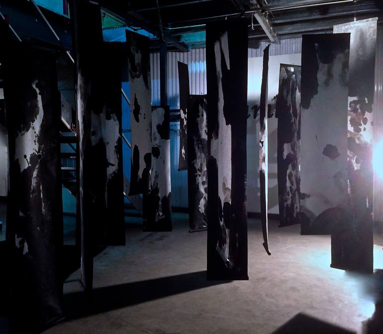 Original Abstract Nature Installation by Hiroko Imada