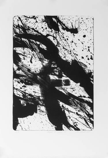 Original Abstract Expressionism Abstract Printmaking by Hiroko Imada