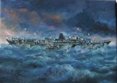 Original Seascape Painting by wendy elia