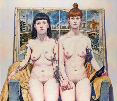 Original Figurative Nude Paintings by wendy elia