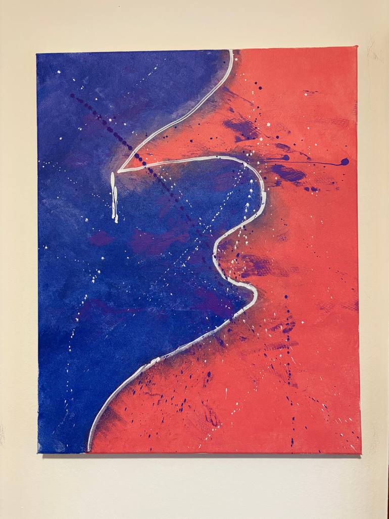 Original Abstract Painting by Pedro Alves Pinto | Abstract Art on Canvas | The Witch kissed the Night Goodbye