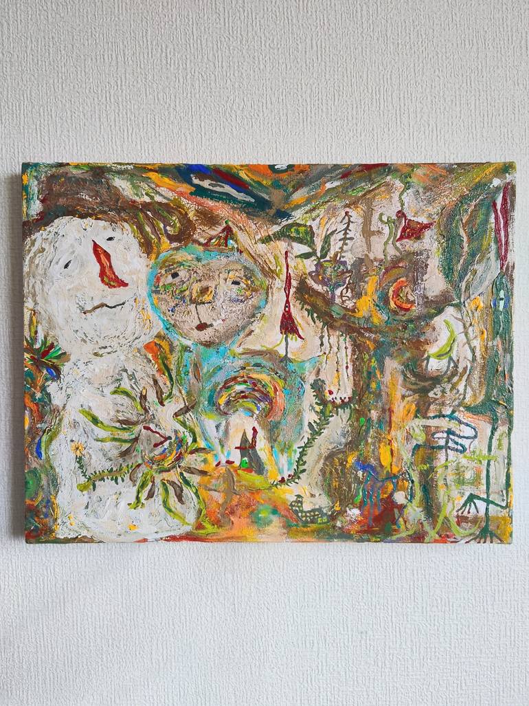 Original Abstract Expressionism Abstract Painting by Yuriko Setsu