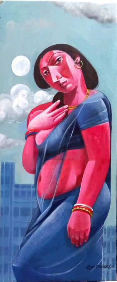 Original Figurative Women Paintings by Bidya Ashok