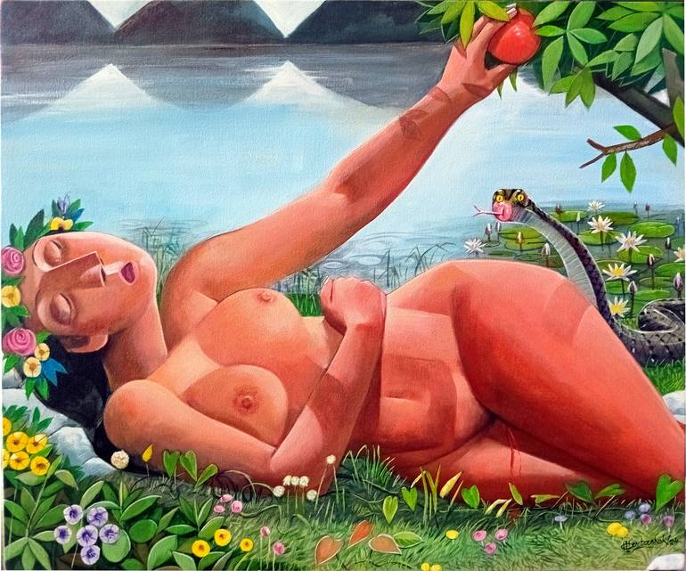 Original Contemporary Women Paintings by Bidya Ashok