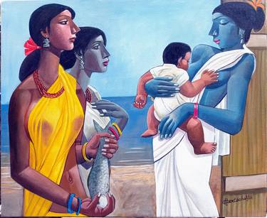 Original Women Painting by Bidya Ashok