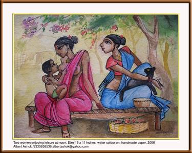 Original Figurative People Paintings by Bidya Ashok
