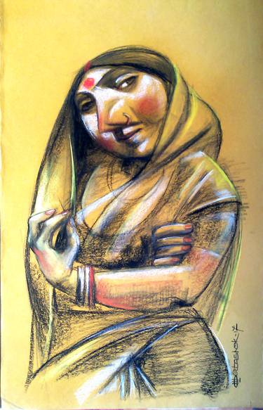 Original Cubism Women Drawings by Bidya Ashok