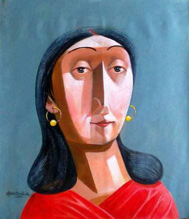 Original Figurative Women Paintings by Bidya Ashok