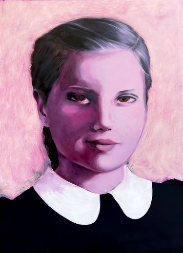 Original Portraiture Children Painting by Sylvia Batycka