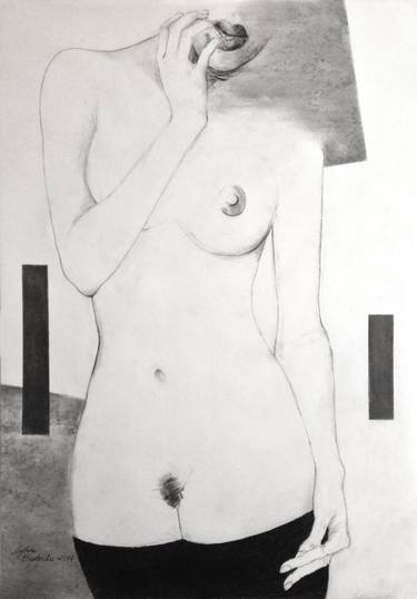 Original Figurative Nude Drawings by Sylvia Batycka