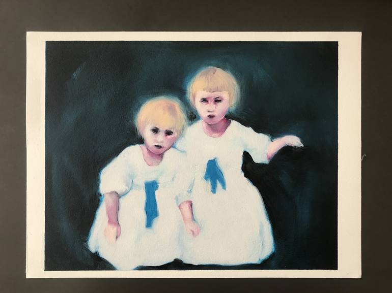 Original Fine Art Children Painting by Sylvia Batycka