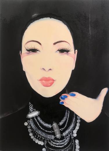 Saatchi Art Artist Sylvia Batycka; Painting, “Lilly blowing the kiss. 25.12.2020.” #art