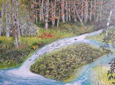 Forest and river landscape thumb