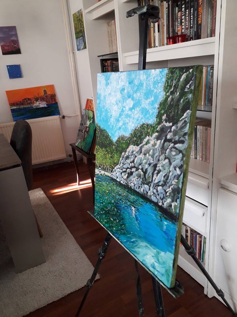 Original Figurative Landscape Painting by Gökhan Alpgiray
