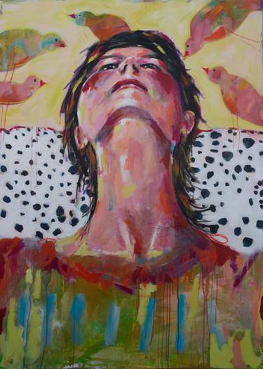 Original Figurative Women Paintings by gloria keller