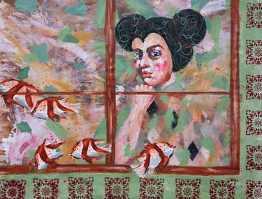 Original Expressionism Women Paintings by gloria keller