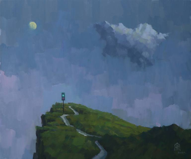 Original Fantasy Painting by Fernando Miao | Contemporary Art on Canvas | All the way north