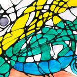 Collection Emotional Cartography. Dynamic abstract. Neural lines.Mindful art
