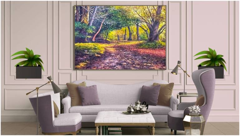Original Impressionism Nature Painting by Yon Suyono
