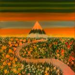 Mountain Path Orange by Helen Brough