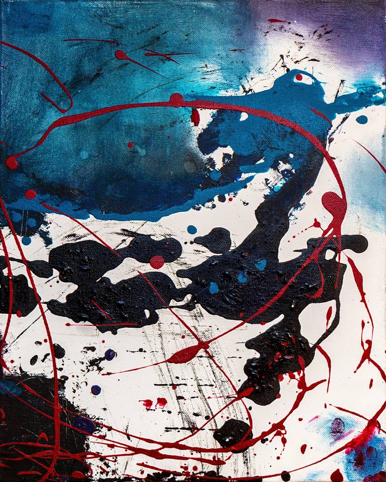 Original Abstract Painting by Julia Oscarson  Abstract Art on Canvas  Splash