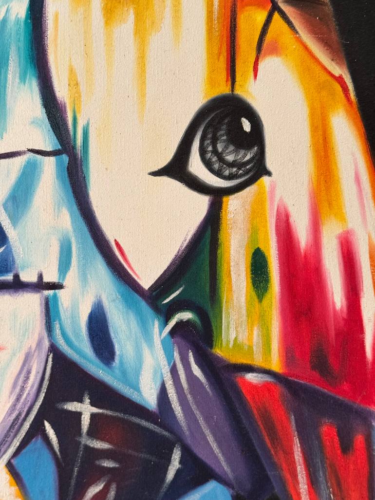 Original Abstract Expressionism Animal Painting by Maria Marchukova