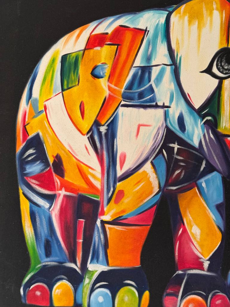 Original Abstract Expressionism Animal Painting by Maria Marchukova