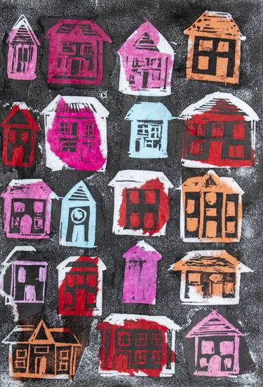 Print of Expressionism Cities Printmaking by Anne Marie Lepretre
