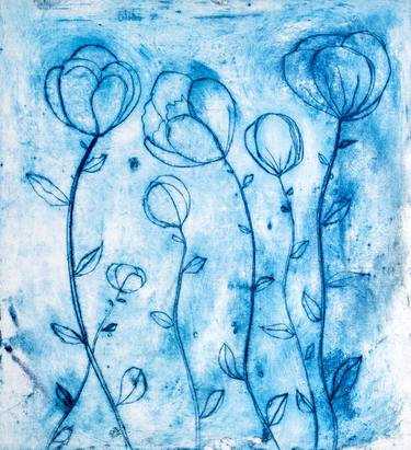 Print of Floral Printmaking by Anne Marie Lepretre