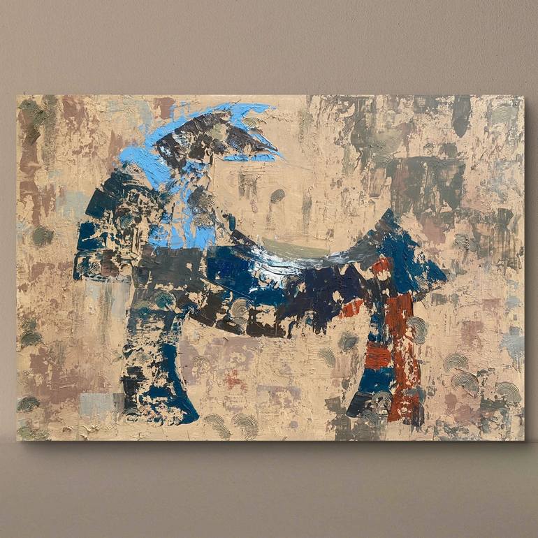 Original Abstract Horse Painting by Nerida Richardson