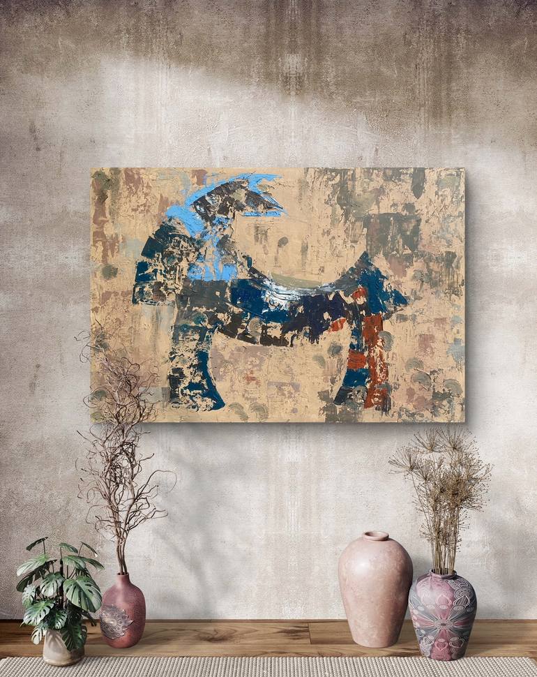 Original Abstract Horse Painting by Nerida Richardson