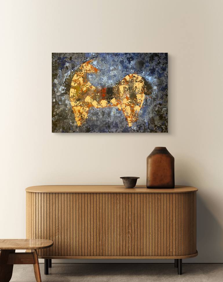 Original Abstract Expressionism Horse Painting by Nerida Richardson