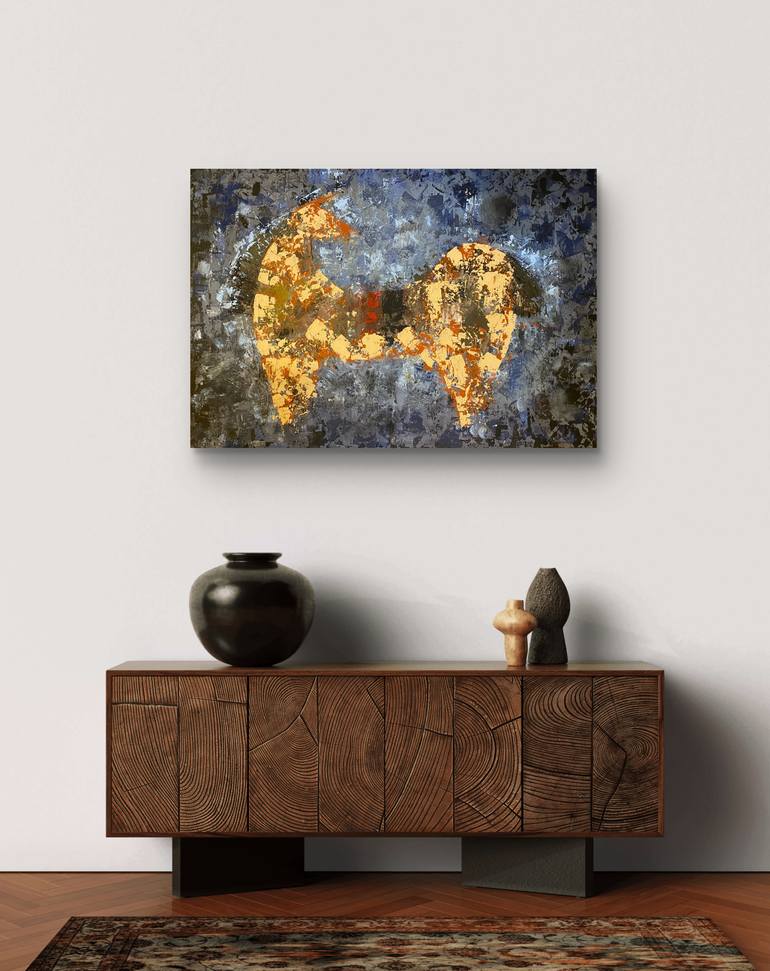 Original Abstract Expressionism Horse Painting by Nerida Richardson