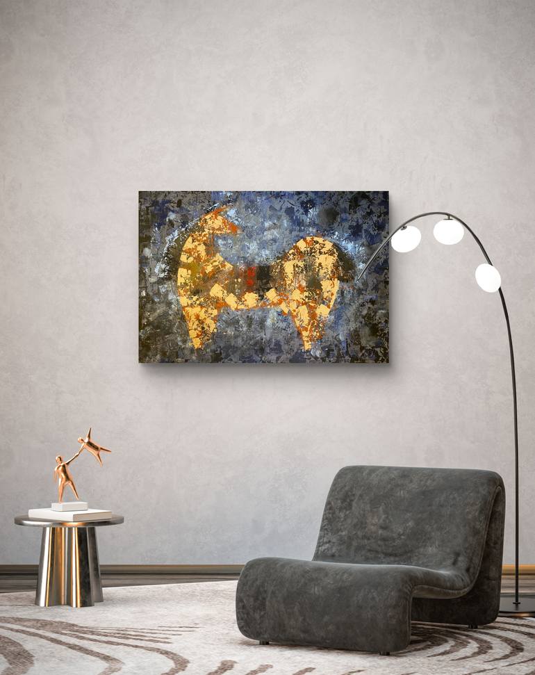 Original Abstract Expressionism Horse Painting by Nerida Richardson