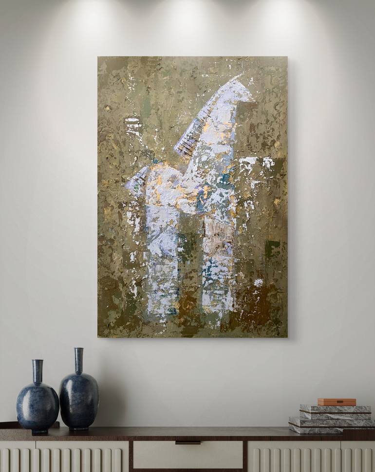 Original Abstract Horse Painting by Nerida Richardson