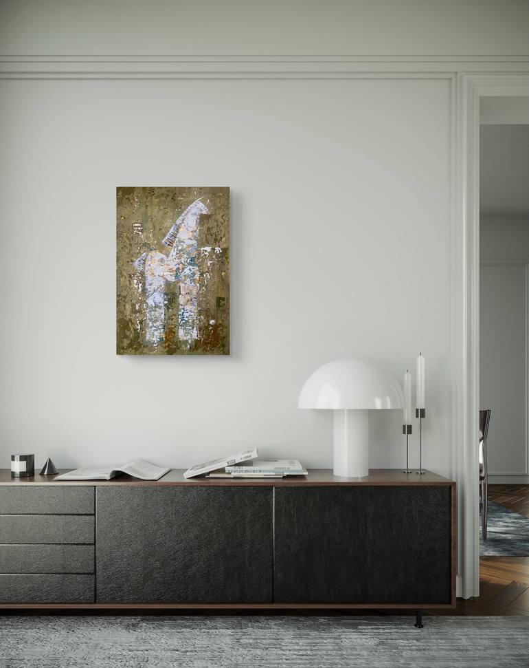 Original Abstract Horse Painting by Nerida Richardson