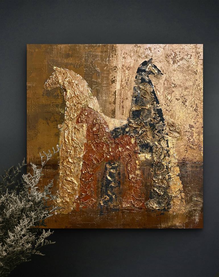 Original Abstract Horse Painting by Nerida Richardson