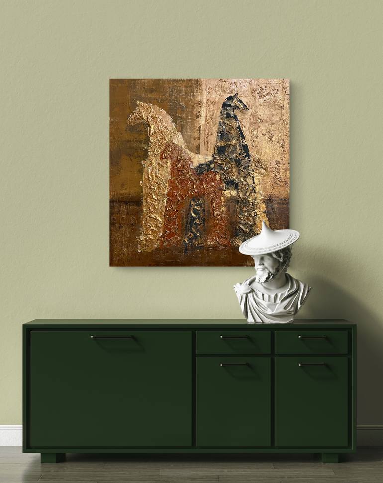 Original Abstract Horse Painting by Nerida Richardson