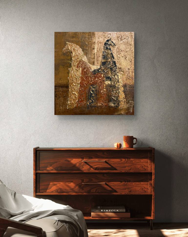 Original Abstract Horse Painting by Nerida Richardson