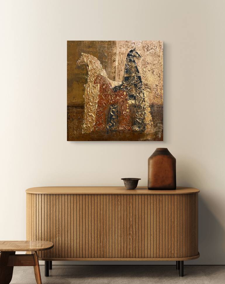 Original Abstract Horse Painting by Nerida Richardson