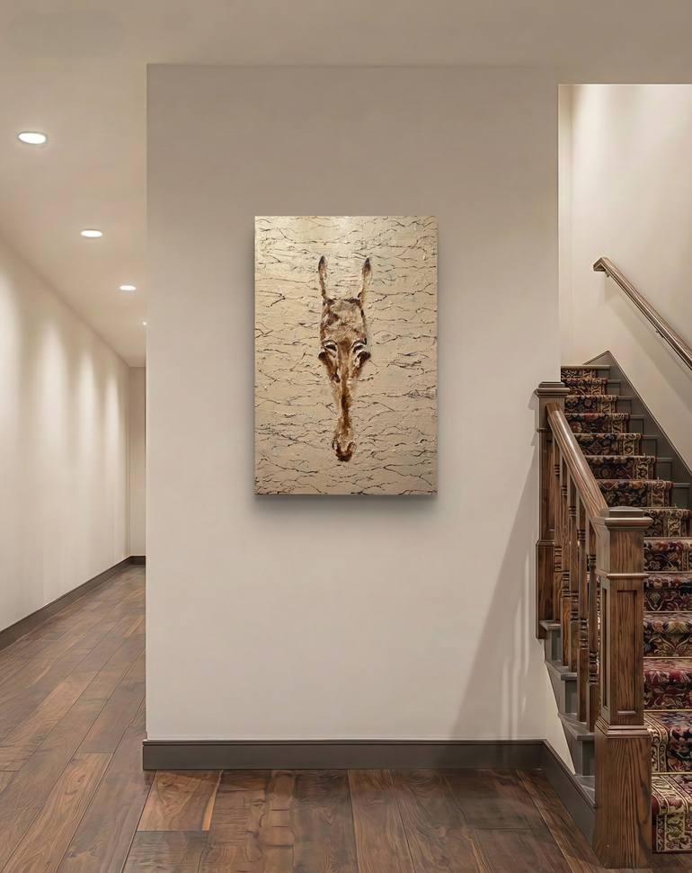 Original Abstract Horse Mixed Media by Nerida Richardson
